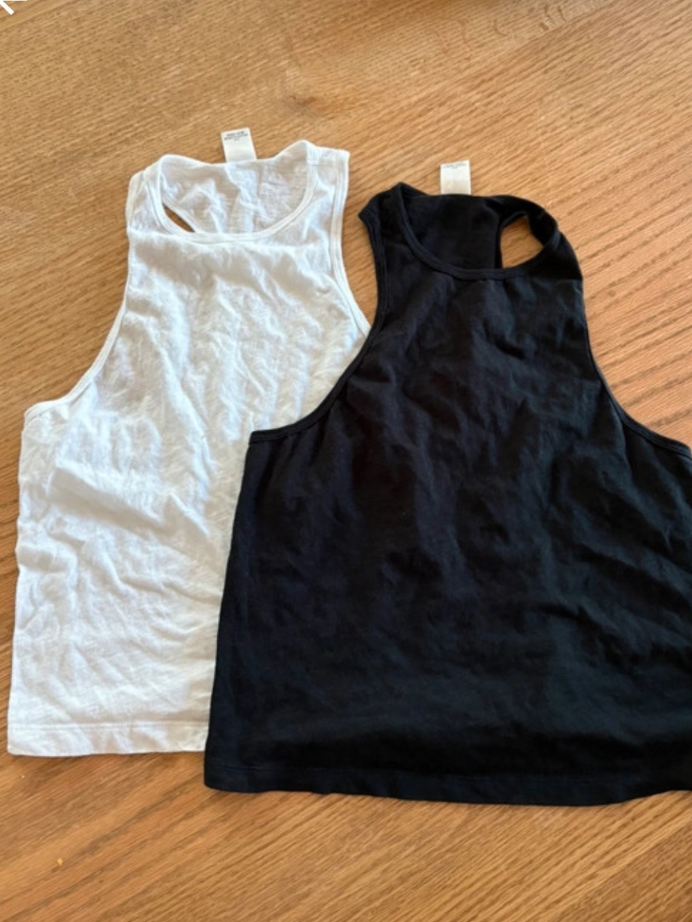 Black and white tanks